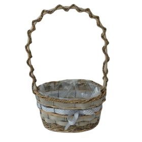   KOSÁR RATTAN FONOTT FÜLES OVÁL MASNIS 54-102-22X15XH12/37CM 1DB