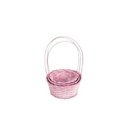 FLORENTIN BAMBUSZ ANTIKOLT PINK S/3 66-44-A/21X10/36CM 1DB