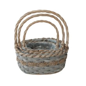   KOSÁR RATTAN FONOTT FÜLES OVÁL 54-203-31X23XH15/36CM 3DB 1CS