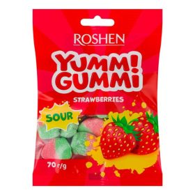 YUMMI GUMMI GUMICUKOR SOUR STRAWBERRIES 70G