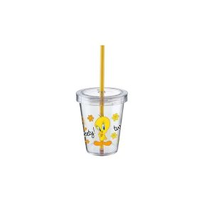 POHÁR SZÍVÓSZÁLLAL VÍZTISZTA TWEETY 440ML TP554-53 1DB