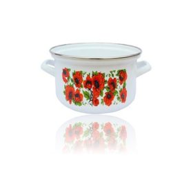FAZÉK ZOMÁNCOZOTT INOX DEKOROS PEREMES 20CM 4,3L 1DB