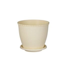 CSERÉP+ALÁTÉT RATTAN KRÉM 16L 1DB