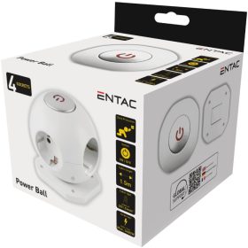   ENTAC HOSSZABBÍTÓ GÖMB 4 FOGLALAT KAPCSOLÓVAL 1,5M 3G1.5 1DB