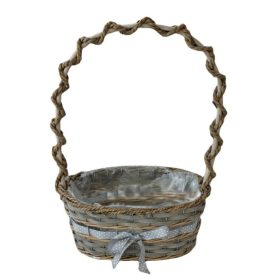   KOSÁR RATTAN FONOTT FÜLES OVÁL MASNIS 54-101-27X19XH12/42CM 1DB