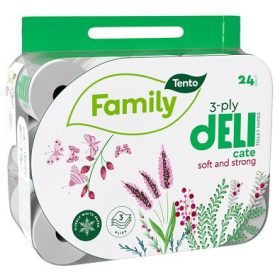   TENTO FAMILY DELICATE WC PAPÍR 3RÉTEGŰ SOFT AND STRONG 24TEK