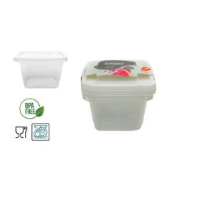 ÉTEL TÁROLÓ SZETT SZÖGLETES 3X1,36L BG-660 1CS