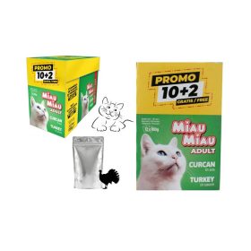 MIAU MIAU MACSKAELEDEL NEDVES PROMO PULYKA (12X100G) 1,2KG