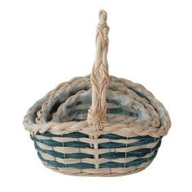   KOSÁR RATTAN FONOTT FÜLES OVÁL CIRMOS 54-208-31X23XH9,5/14,5/31CM 3DB 1CS