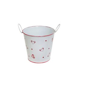   KASPÓ BÁDOG FEHÉR SZÍVECSKÉS 140-B-22-60/S D13/9XH13CM 1DB