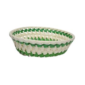 KOSÁR FONOTT PÁLMALEVÉL KEREK 20XH5CM 8PL04 1DB