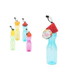   KULACS MŰANYAG SZÍVÓSZÁLLAL GYÜMÖLCS DEKOROS 500ML CY4655990 1DB