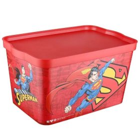 TÁROLÓ DOBOZ SZÖGLETES SUPERMAN 24L TP601-51 1DB