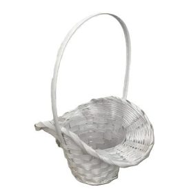 KOSÁR RATTAN BAMBUSZ FLOR.FEHÉR 66-54/W-22X17XH13/30CM 1DB