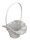 KOSÁR RATTAN BAMBUSZ FLOR.FEHÉR 66-54/W-22X17XH13/30CM 1DB
