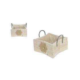   KASPÓ FA BARNA VIRÁG MASNIS 232-W-211/M 19,5X19,5XH10CM 1DB