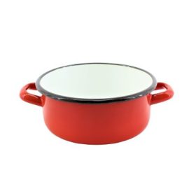 LÁBAS ZOMÁNCOZOTT PIROS 17CM 1,6L 1DB