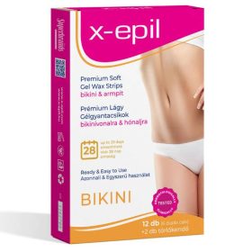   X-EPIL PREMIUM GYANTACSÍK LÁGY ÉRZÉKENY BŐRRE BIKINI-HÓNALJ 12DB
