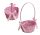KOSÁR RATTAN FONOTT FÜLES PINK MASNIS 66-39-A/PINK-D19XH9/32CM 1DB