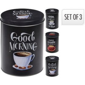 TÁROLÓDOBOZ FÉM COFFE 3DB 1CS
