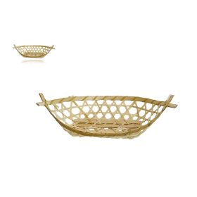   KOSÁR BAMBUSZ LYUKACSOS CSÓNAK NATÚR 8-85/N 25/27X12XH4/11CM 1DB