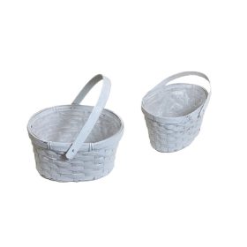   KOSÁR FONOTT FEHÉR SZÍNŰ OVÁLIS LF 66-25-A 19X16XH11/21CM 1DB