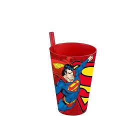 POHÁR SZÍVÓSZÁLLAL SUPERMAN 400ML TP512-51 1DB