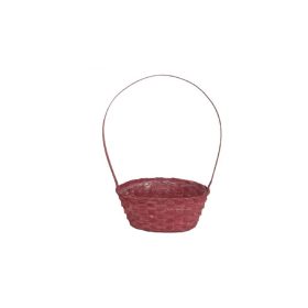   FLORENTIN BAMBUSZ OVÁL ANTIKOLT PIROS 66-2-A/30X22X13/49CM 1DB