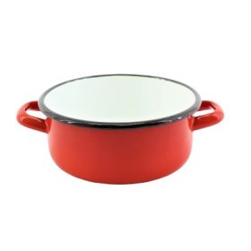 LÁBAS ZOMÁNCOZOTT PIROS 19CM 2,1L 1DB