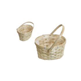   KOSÁR FONOTT NATÚR SZÍNŰ OVÁLIS LF 66-25/NATÚR 19X16XH11/21CM 1DB