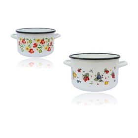 LÁBAS ZOMÁNCOZOTT MÉLY DEKOR 22CM 4,6L 1DB