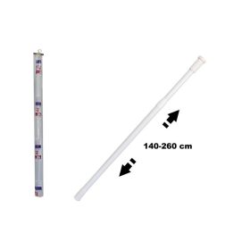   ZUHANYFÜGGÖNYRÚD TELESZKÓP.FEHÉR FÉM MŰANYAG BEVONAT140-260CM ENG-593 1DB