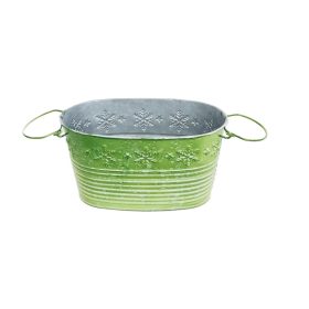 KASPÓ BÁDOG OVÁL ZÖLD 140-B-22-61 20X11XH10,5CM 1DB