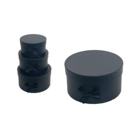   PAPÍRDOBOZ SZETT/3 AJÁNDÉK-VIRÁG 100-25/FEKETE D15XH8CM 1DB