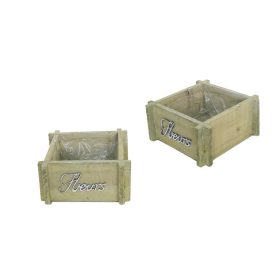   KASPÓ NATÚR FLEURS FELIRATTAL 140-W-504/S 16/14X16/14X8CM 1DB