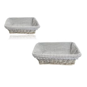 KOSÁR VESSZŐ SZÜRKE KOCKÁS 68-03 33X24XH10CM 1DB