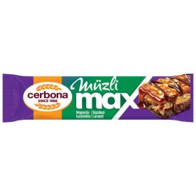   CERBONA MAX MÜZLISZELET MOGYORÓS SÓS KARAMELLÁS RÉTEG KAKAÓS TALP 30G