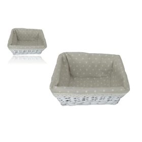 KOSÁR FONOTT KOCKA FEHÉR 68-215/M - 28X28XH10CM 1DB