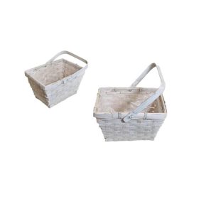   KOSÁR FONOTT FEHÉR ANTIKOLT TÉGLA LF 66-25-A/19X16XH11/21CM 1DB