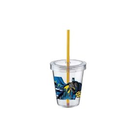 POHÁR SZÍVÓSZÁLLAL VÍZTISZTA BATMAN 440ML TP554-50 1DB