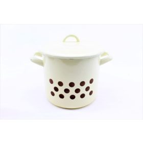 FAZÉK+FEDŐ ZOMÁNCOZOTT KRÉM 17CM   1DB