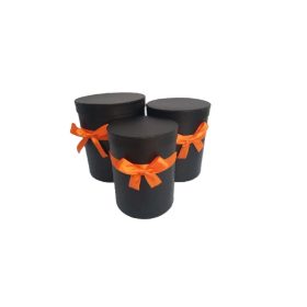   PAPÍRDOBOZ AJÁNDÉK-VIRÁG SZETT/3 100-40/FEKETE D21XH24CM 1DB