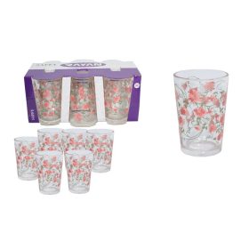 SAFFY POHÁR ÜVEG VIZES DEKOROS 200ML 6DB