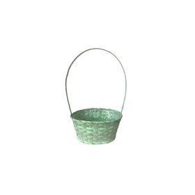   FLORENTIN BAMBUSZ OVÁL ANTIKOLT 66-2-A/ZÖLD - 30X22XH13/49CM 1DB