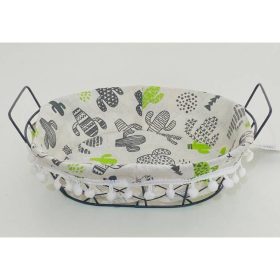 KOSÁR KENYERES FÉM KAKTUSZ OVÁL 70-F-203 27X20XH8CM 1DB