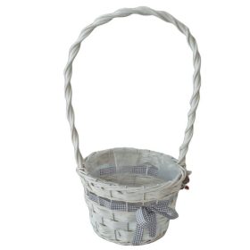   KOSÁR RATTAN FONOTT FÜLES KEREK FEHÉR MASNIS 54-105-D23XH15/47CM 1DB