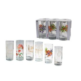 CLASICO POHÁR ÜVEG DEKOR 250ML 6DB