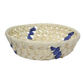 KOSÁR FONOTT PÁLMALEVÉL KEREK 20XH5CM 8PL01 1DB