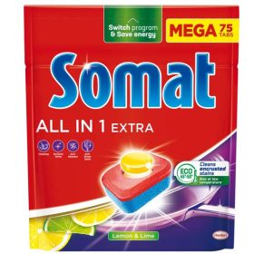 SOMAT ALL IN1 EXTRA MOSOGATÓGÉP TABLETTA LEMON&LIME 75DB