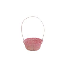   FLORENTIN BAMBUSZ OVÁL ANTIKOLT KICSI 66-22-A/PINK - 25X18XH10/40CM 1DB